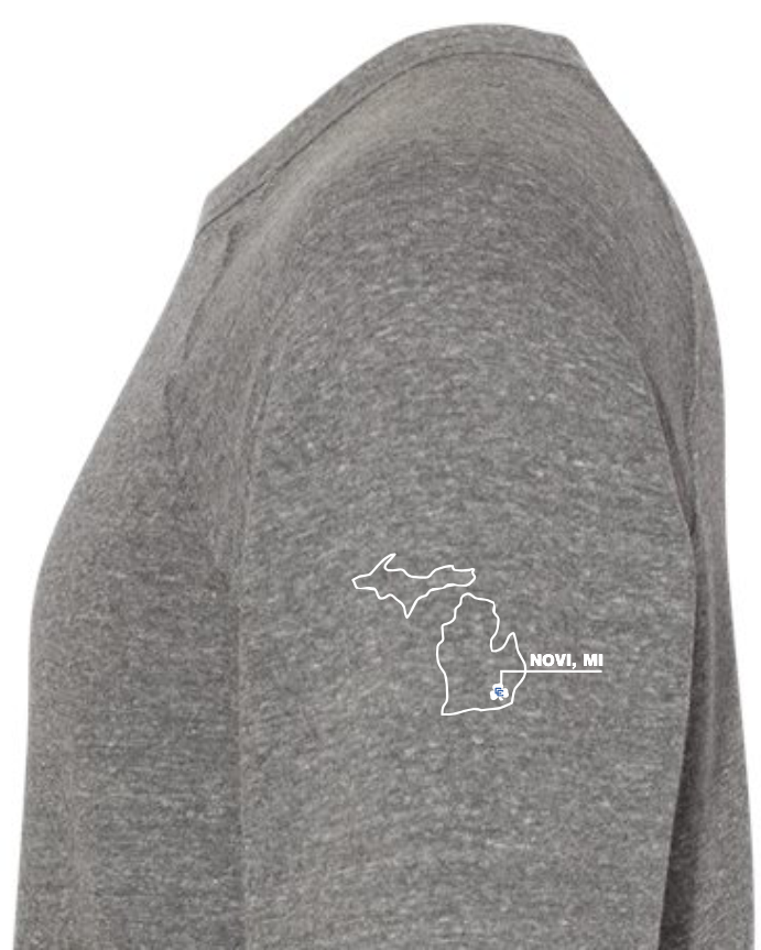 CC Aviation Jet Logo Heather Gray Crewneck Sweatshirt