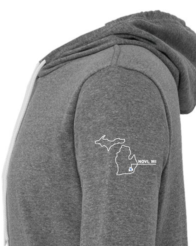 CC Aviation Jet Logo Heather Gray Pullover Hoodie
