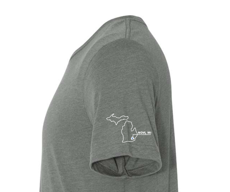 CC Aviation Jet Logo Heather Gray Short Sleeve T-shirt