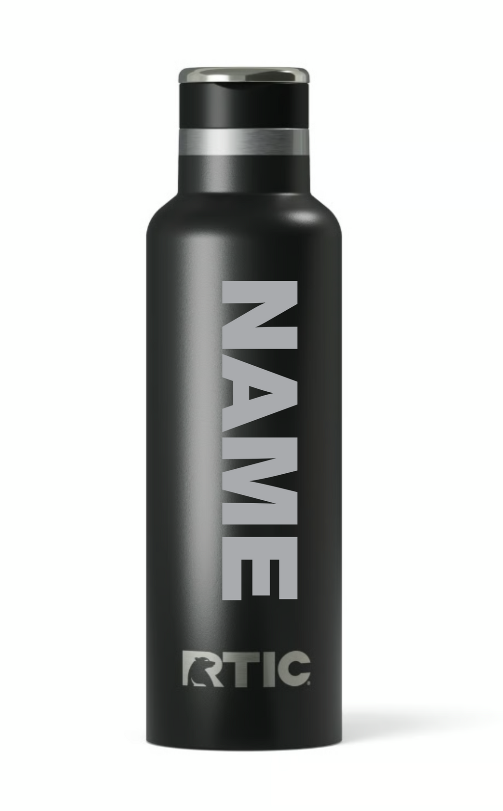 PERSONALIZED - 20 oz RTIC Journey Water Bottle - Black