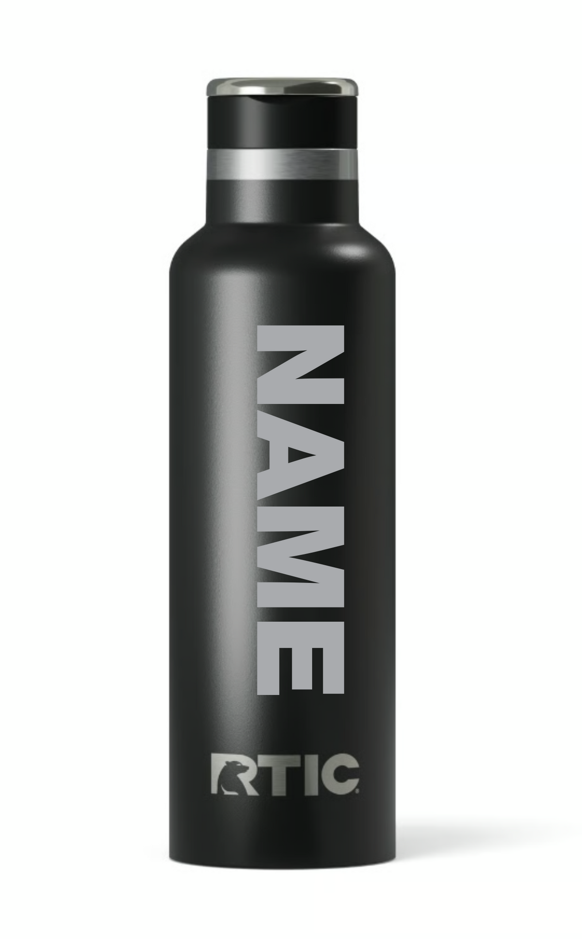 PERSONALIZED - 20 oz RTIC Journey Water Bottle - Black