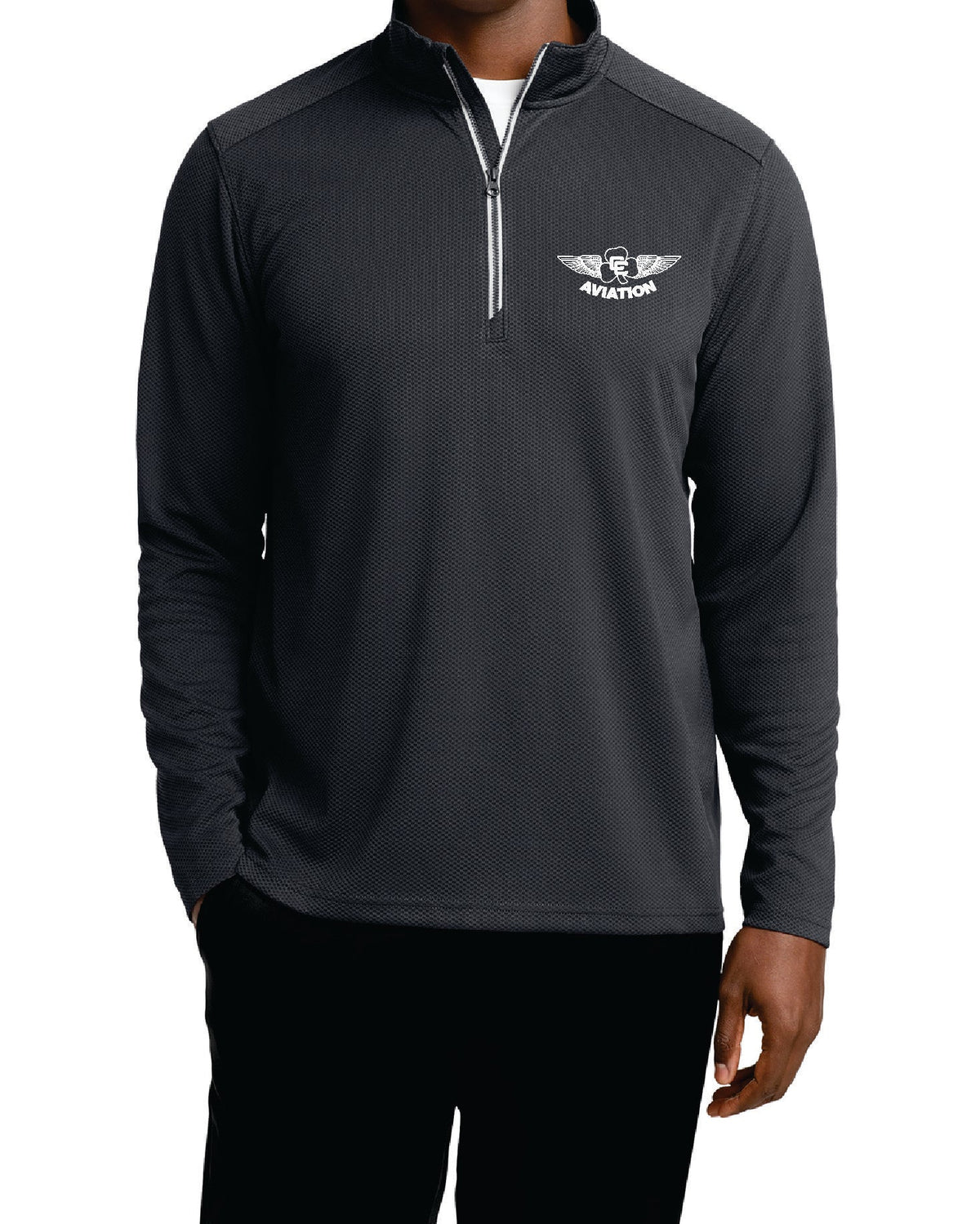 Sport-Tek® Sport-Wick® Textured 1/4-Zip Pullover