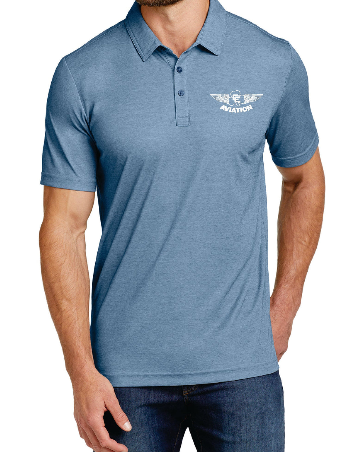 TravisMathew Oceanside Classic Blue Heather Polo