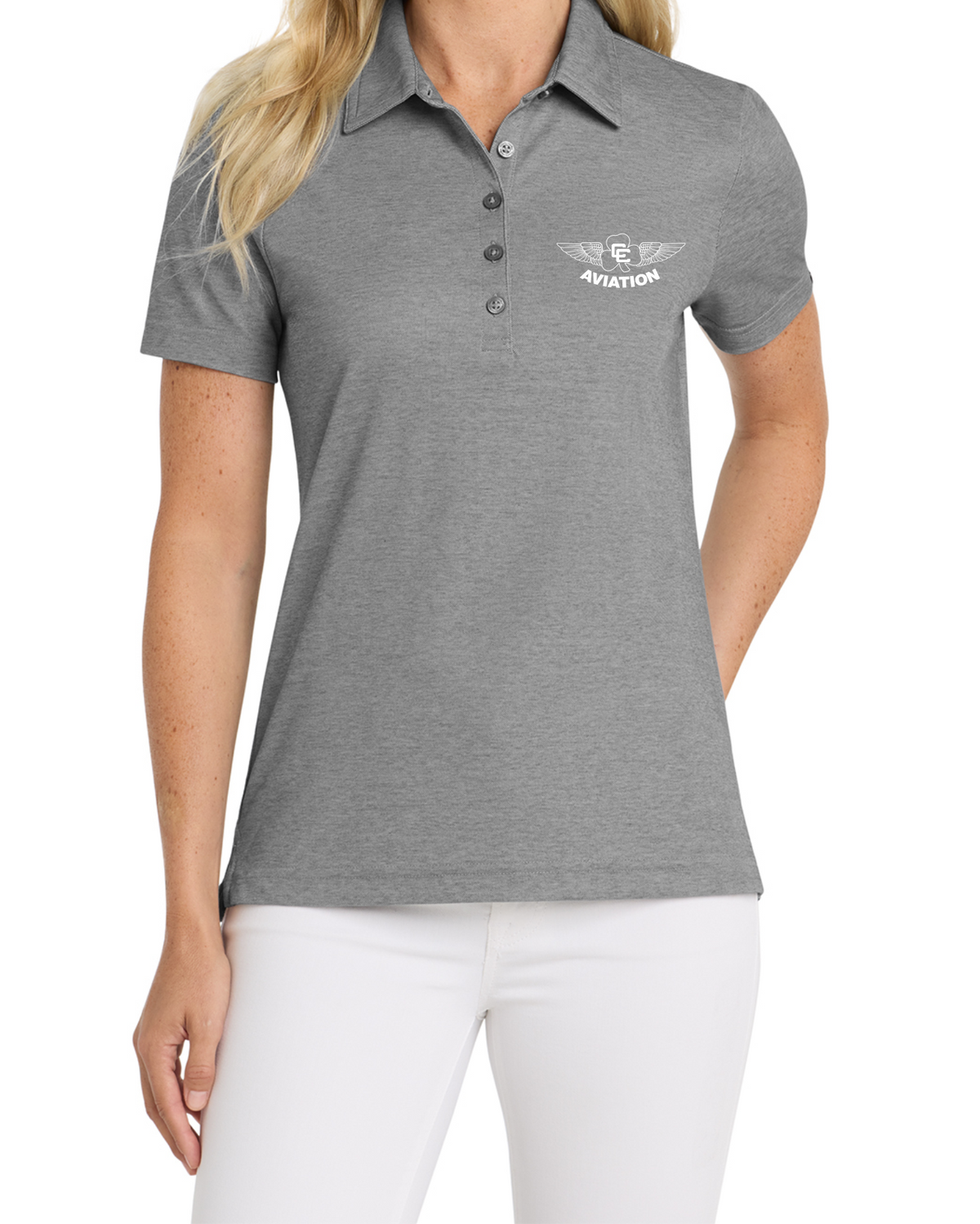 TravisMathew Women's Oceanside Quiet Shade Grey Heather Polo