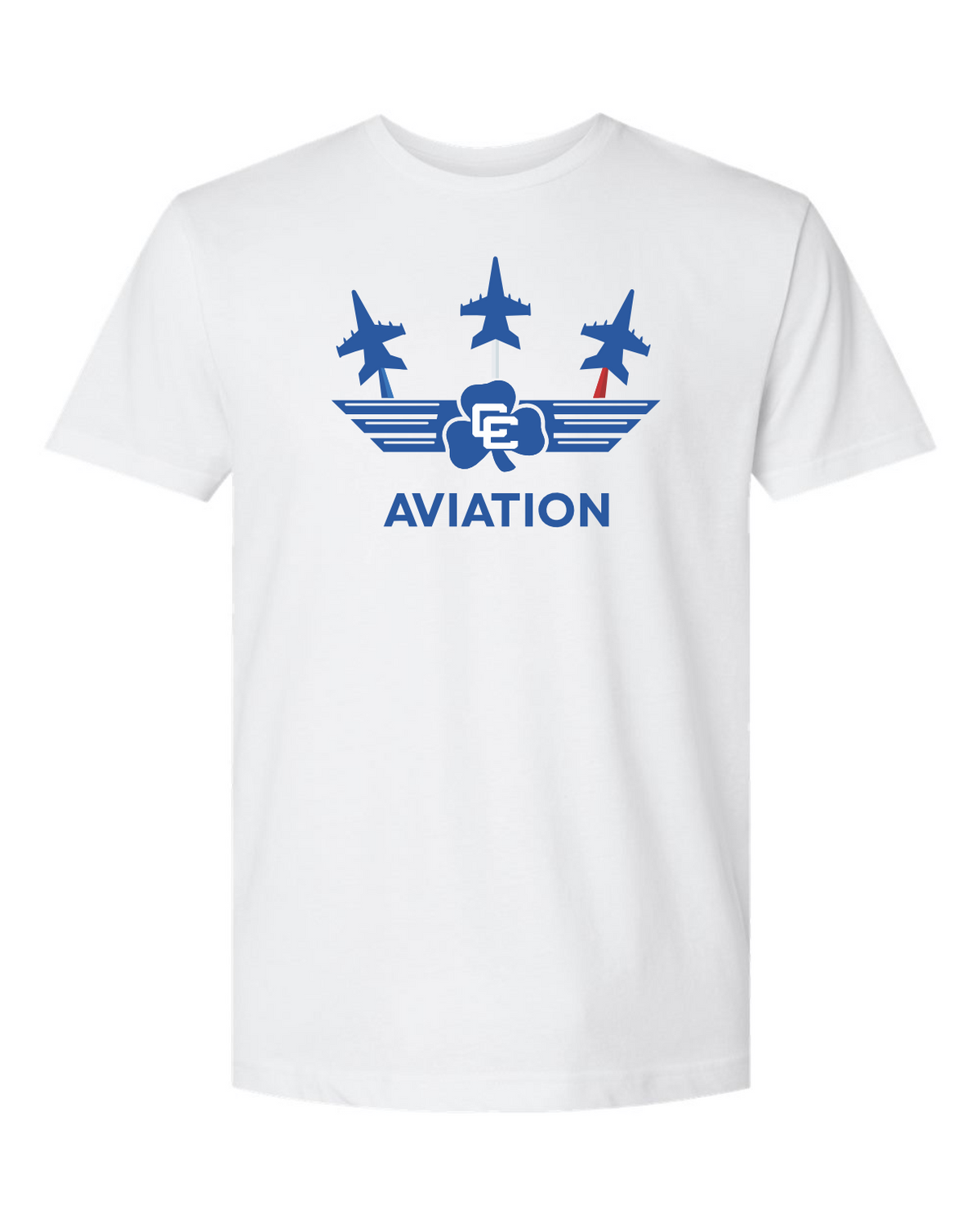 CC Aviation Jet Logo White Short Sleeve T-shirt