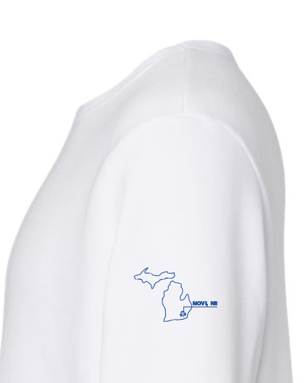 CC Aviation Jet Logo White Crewneck Sweatshirt