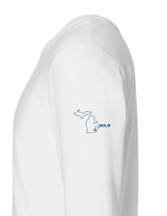 CC Aviation Jet Logo White Long Sleeve T-shirt