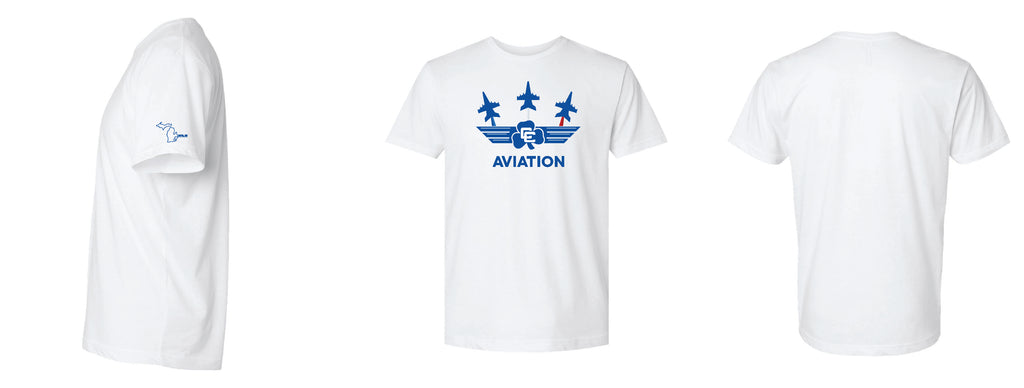 CC Aviation Jet Logo White Short Sleeve T-shirt