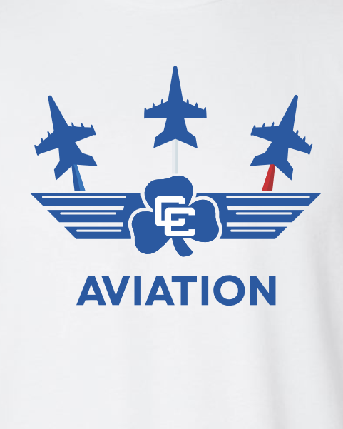 CC Aviation Jet Logo White Short Sleeve T-shirt