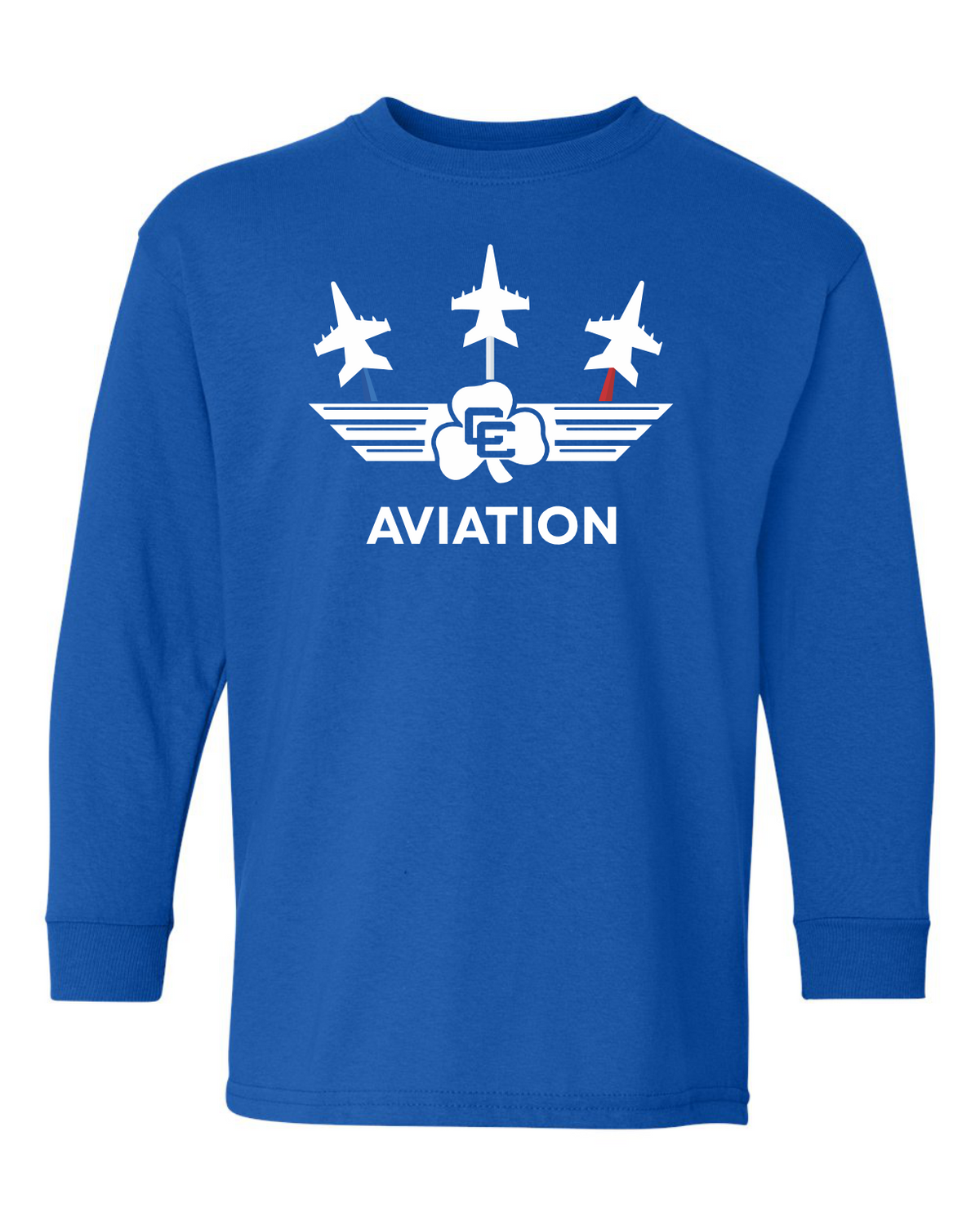 CC Aviation YOUTH Jet Logo Long Sleeve T-shirt