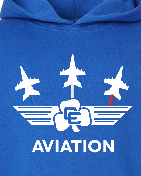 CC Aviation YOUTH Jet Logo Hooded Sweatshirt